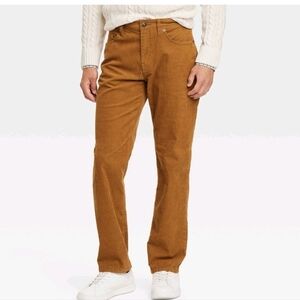Men's Straight Fit Corduroy 5-Pocket Pants - Goodfellow & Co - Brown - 34 x 30